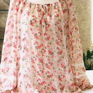 Lauren Conrad sheer peasant blouse